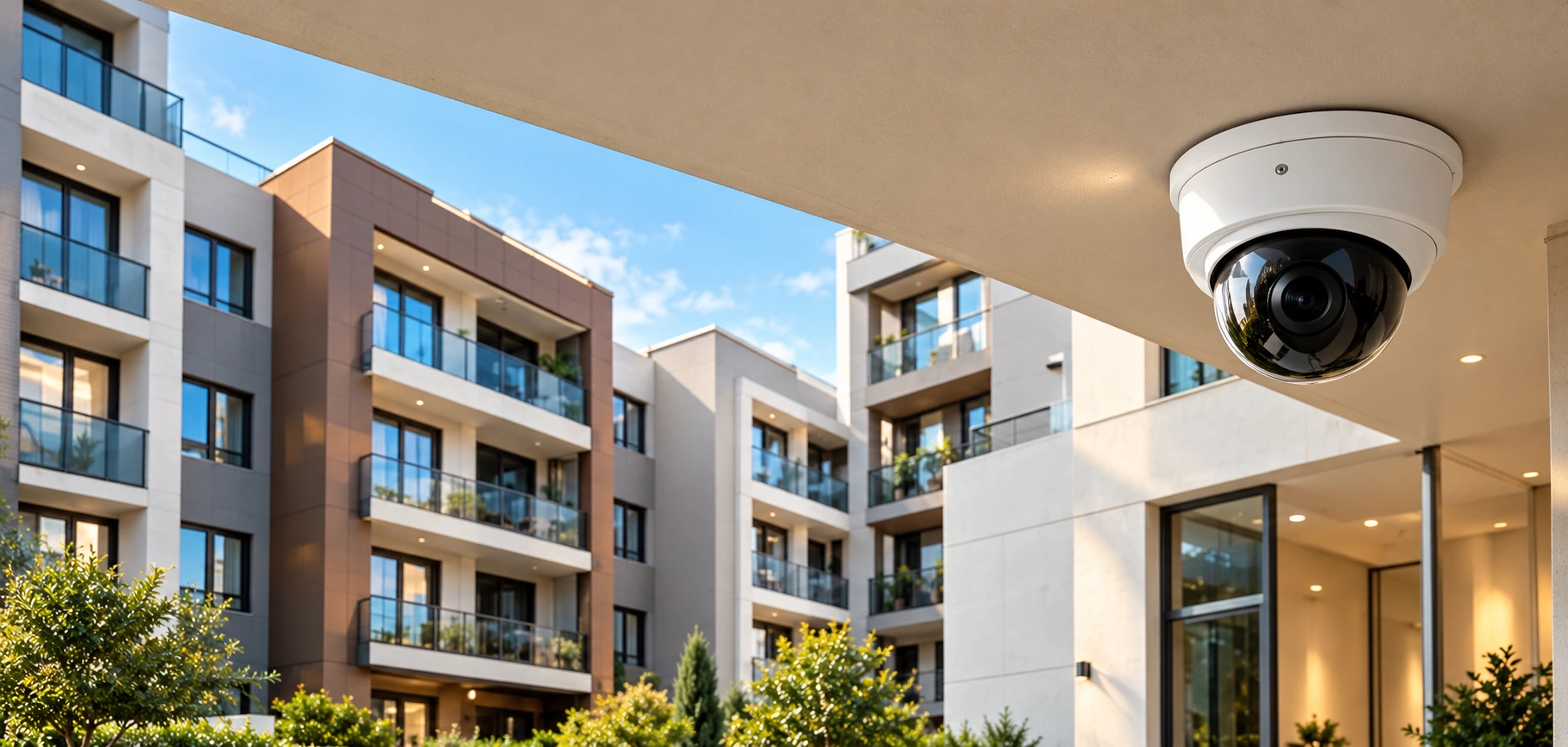 Site ve apartman ortak giriş alanında dome kamera